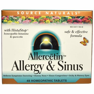 Allergie & Sinus Linderung 48 Tabletten Heuschnupfen Natürlich Anti-histamin