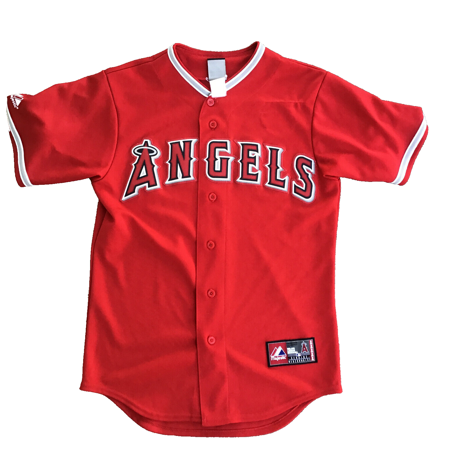 ANGELS Majestic ベースボールジャージ レッド Majestic Los Angeles Angels Baseball Anaheim Red Jersey Men Small