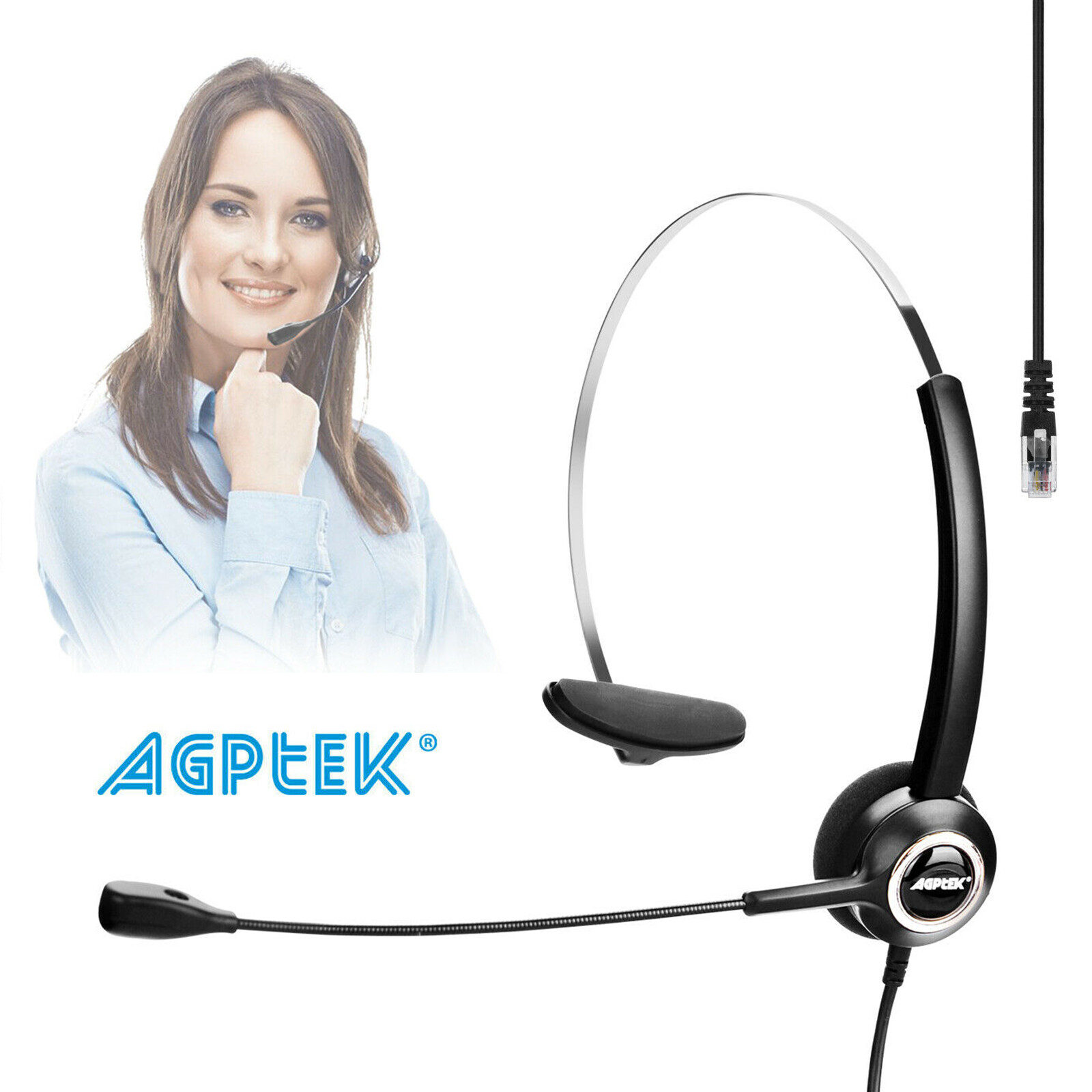 Телефонная гарнитура AGPtek Call Center 