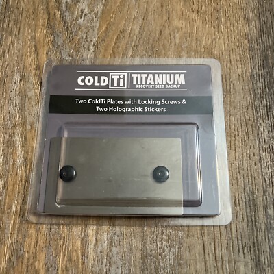 ColdTi Titanium Cryptocurrency Recovery Seed Backup-2 ColdTi plates w/screws+