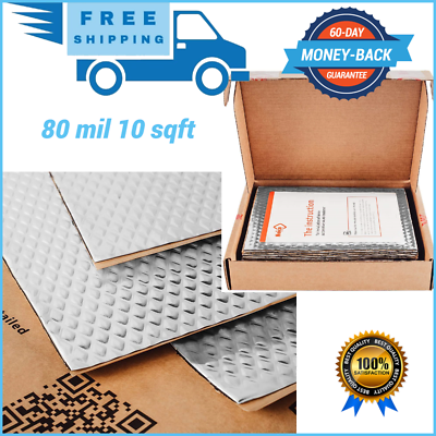 Noico 80 mil 10 sqft Car Sound Deadening Mat Butyl Automotive