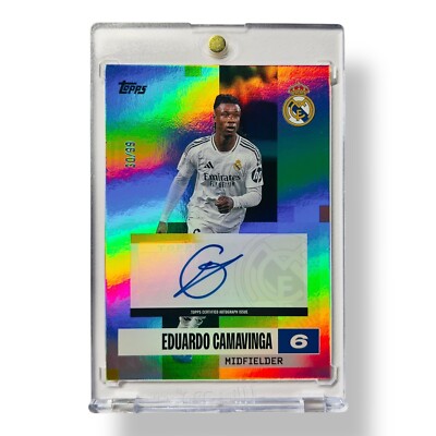 Eduardo Camavinga /99 Auto Topps Real Madrid Team Set 2024/25 Autograph No PSA