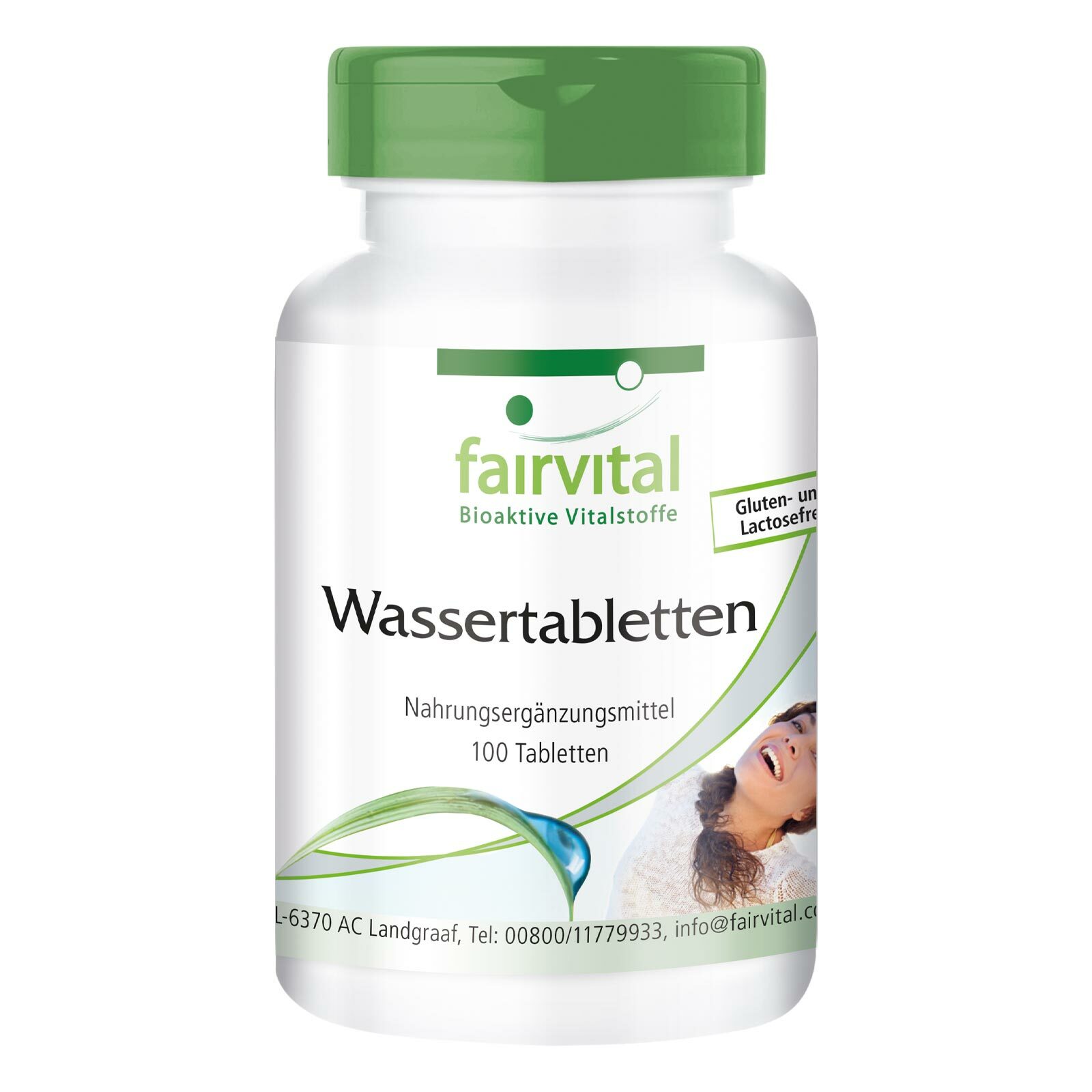 Wassertabletten 100 Tabletten, spülen überschüssiges Wasser aus VEGAN, fairvital