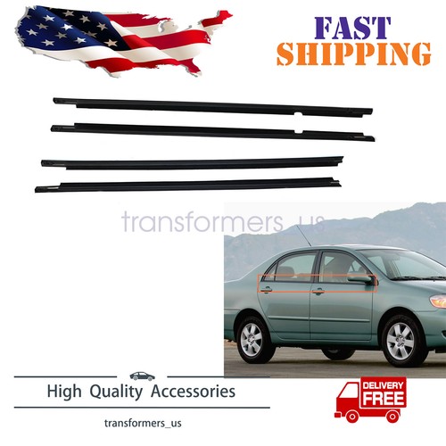 Compatible With Corolla 2003 2004 2005 2006 2007 2008 カーウィンドウウェザース 車のドアの 自動車用ウィンドウシール Compatible With For Corolla 2003 2004 2005 2006 2007