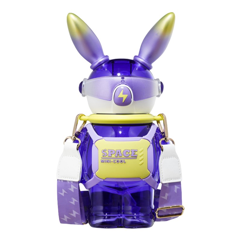 Portable Sports Water Bottle with Straw 1100ml Large Cool Bunny Water Sippy Cup