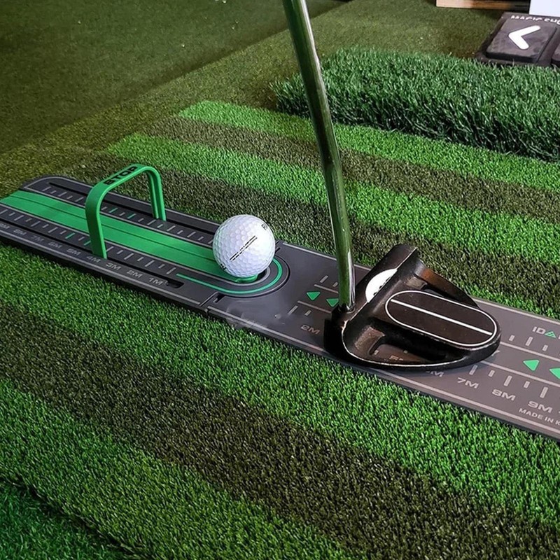 Golf Precision Distance Putting Drill Sturdy PP Plastic Golf Practice Mat