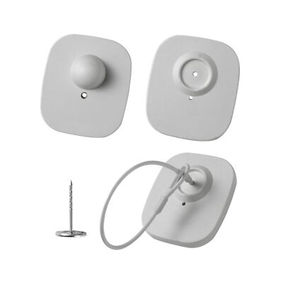 1000Pcs 8.2Mhz RF Security Clothing Tags Grey Retails Checkpoints with 1000 P...
