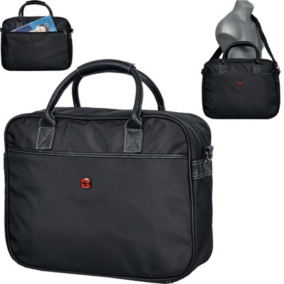 Umhängetasche LUGANO Laptoptasche Messenger Arbeitstasche Schwarz Aktentasche