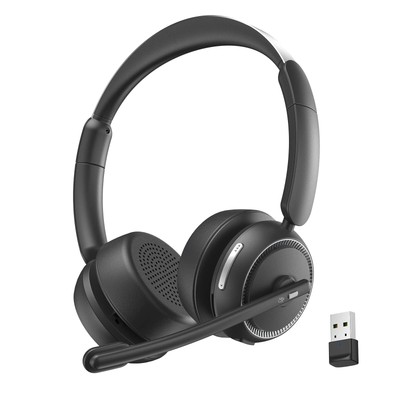 Dytole Wireless Headset with Microphone for PC Bluetooth Headset with Noise C...