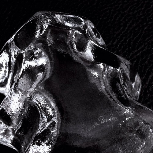 Simon Pearce Crystal Clear Glass Evergreen Tree Candy/Nut Bowl Dish