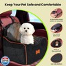 koneboss Dog Car Seat for Small Dogs Under 30lbs, Detachable Washable Pet Booster Seat with Safety Belt and Storage Pockets, Travel Car Bed, Black/Grey