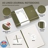 Lined Journal Notebook for Women Men, 200 Pages A5 Hardcover Leather Journals 5.7” x 8.3”, A5 College Ruled Notebooks with 100 GSM Thick Paper for Writing,Travel,School,Office,Work,Business(Green)