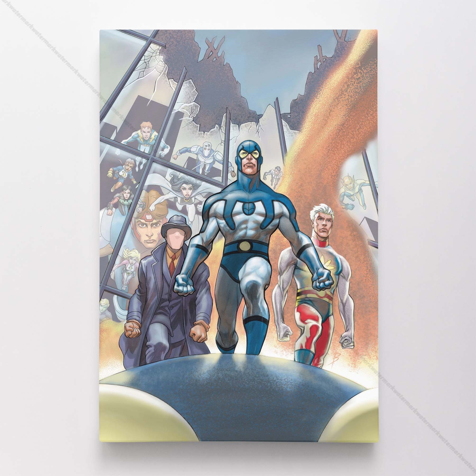 Blue Beetle Poster Canvas DC Comic Book Cover Art Print #45014
