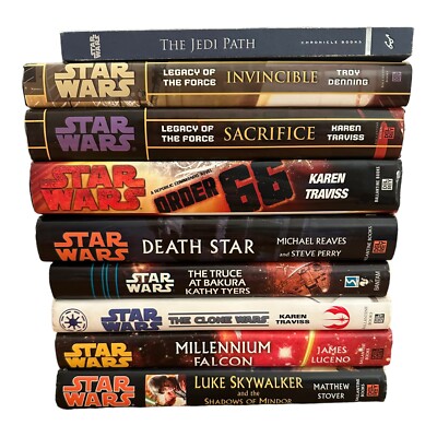 STAR WARS HC Book Lot of 9 Traviss, Denning, Reaves, Perry, Luceno, Stover