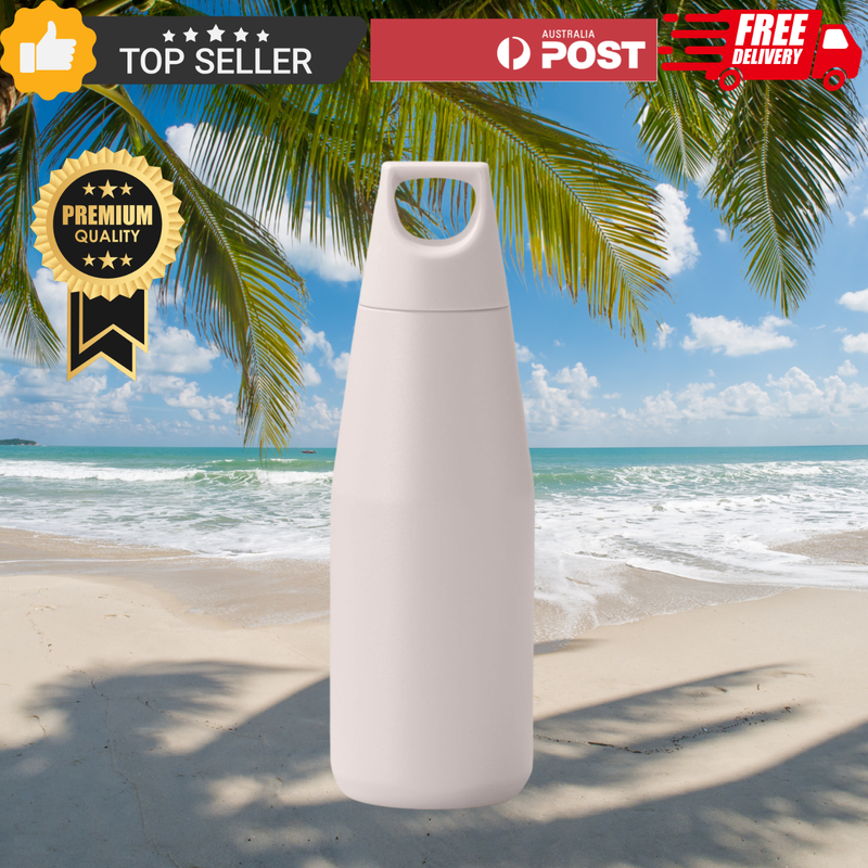 White 316 Stainless Steel 580Ml Insulated Bottle Tapered Design Sleek