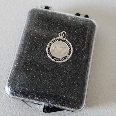 DELTA ZETA STERLING SILVER 925 SORORITY FRATERNITY CHARM PENDANT * mt1