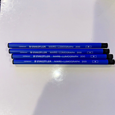Staedtler Mars-Lumograph 2mm 200 B Pencil Leads 4 Tubes w/ 2 Leads Each (8)NOS