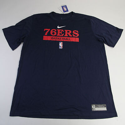 Philadelphia 76ers Nike NBA Authentics Dri-Fit Short Sleeve Shirt Men's New