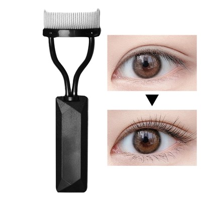 2PCS Eyelash Comb Makeup Mascara Applicator Metal Brush Head Eyelash Separator