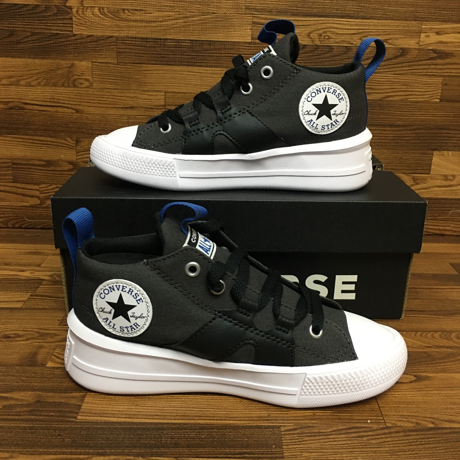 Кроссовки Converse Chuck Taylor Ultra Mid (молодежный размер 13) черно-серые #836C