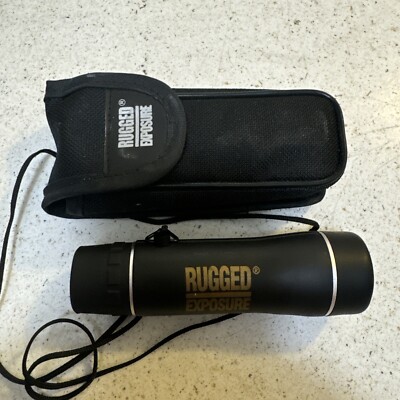 Rugged Exposure 10x25 Pocket Spotting scope w/Nylon Pouch & Lanyard Ring