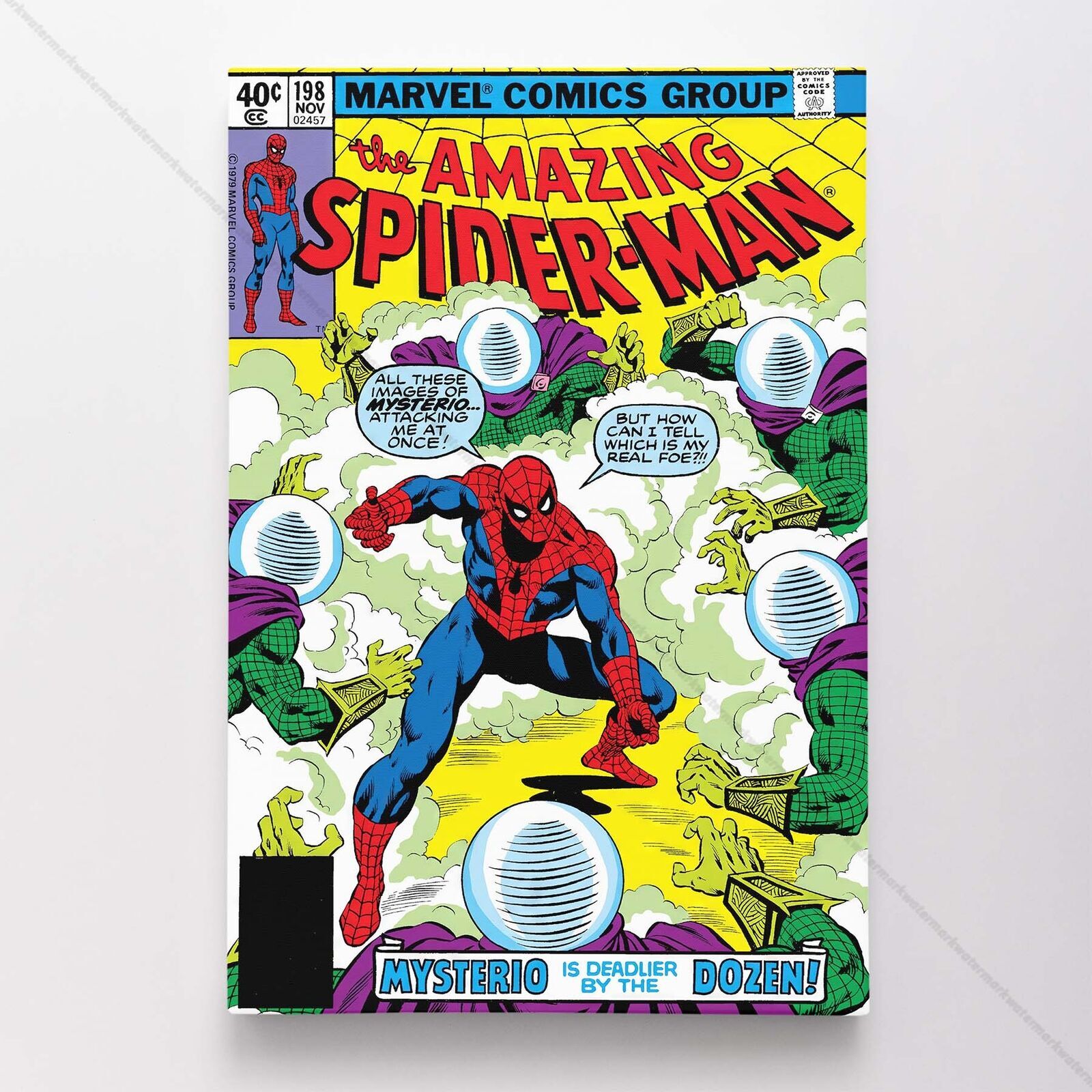 The Amazing Spider-Man #198 Poster Canvas Spiderman Marvel Comic Book Print