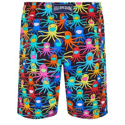 Vilebrequin Swim Trunks Mens 3X Long Multicolor Medusa Board Shorts NWT $310