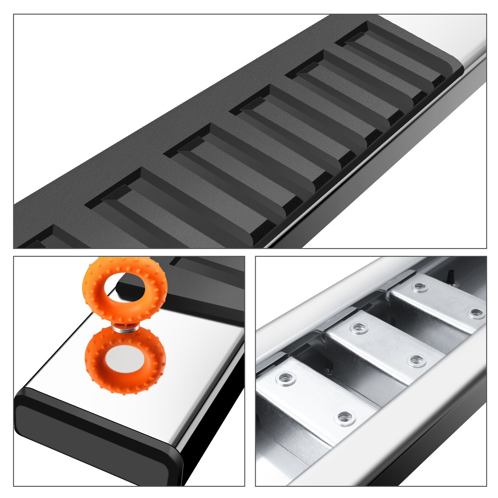 Fit 2019-2025 Dodge Ram 1500 Crew Cab 6" Side Step Running Board Nerf Bar S/S H