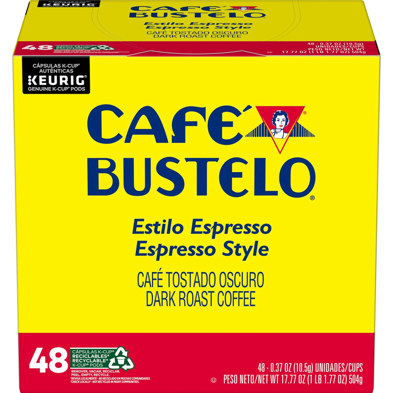 Espresso Style, Dark Roast Coffee, Keurig K Cup Pods, 48 Count Box