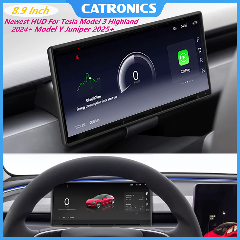 8.9" HUD for Tesla Model 3 Highland Y Juniper Smart Driver Screen Instrument Das