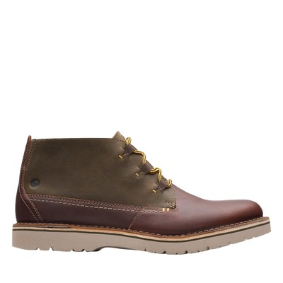 Мужские коричневые кожаные ботинки Chukkas на шнуровке Clarks Eastford Mid 26162925