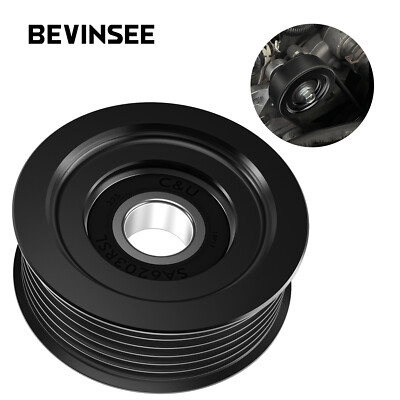 Aluminum 6 Rib Grooved Tensioner Pulley For Chevrolet Corvette V8 5.7L LS1 LS6