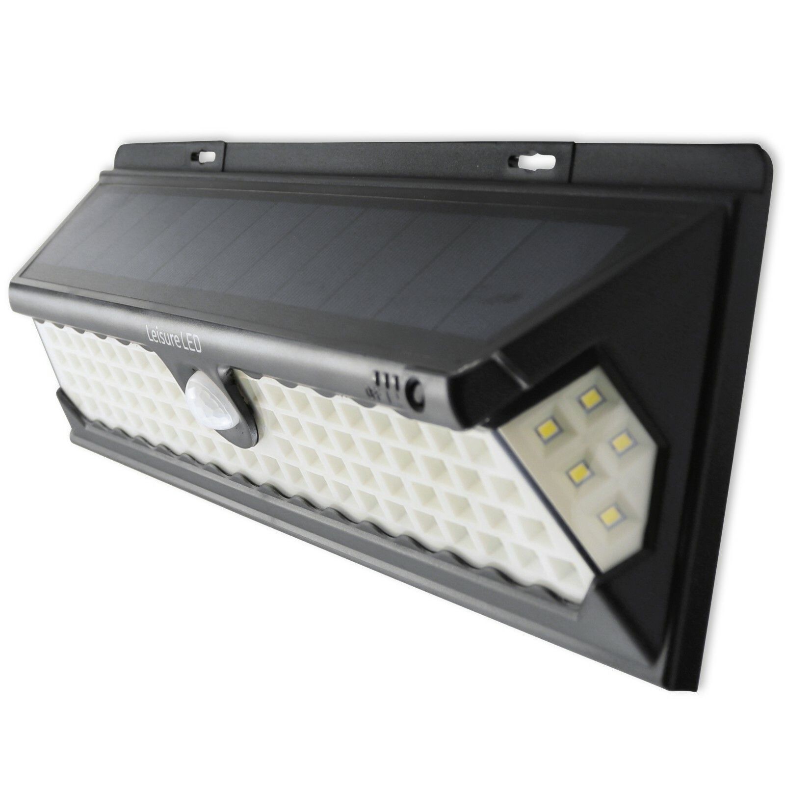 LED RV Motion Sensor Solar Exterior Porch Utility Light Fixture 86 LED BLK 270°