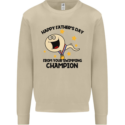 Swimming Champion Funny Fathers Day Dad Mens Sweatshirt Jumper