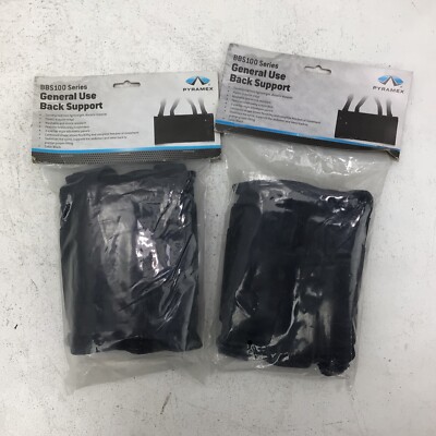 LOT of 2 Pyramex BBS100 General Use Back Support Belt Large 