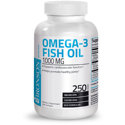 Bronson Omega-3 Fish Oil, DHA/EPA, СВЕЖИЙ БЕЗ ЗАПАХА, 250 мягких капсул