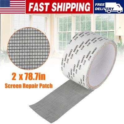 US Window Screen Repair Patch Adhesive Fiberglass Mesh Hole Repair Tape 5*200cm