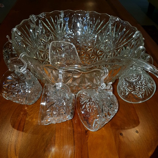 Punch bowl set cut glass. Dinnerware Gumtree Australia Greater