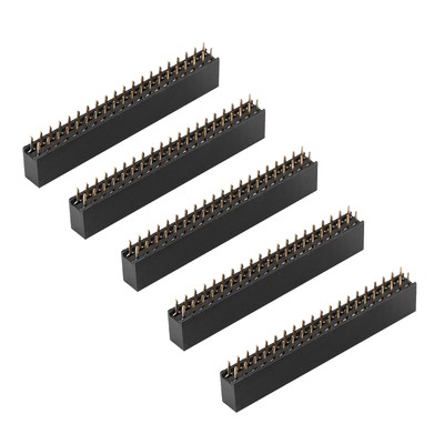 5pcs 2 X 20 Pins 2.54m Pitch Female Dual Row Short Pin Headers For Raspberry Pi