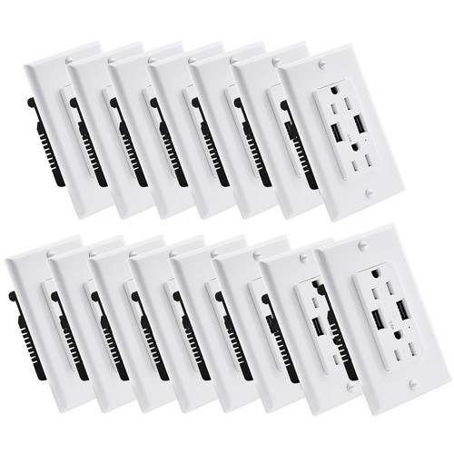 Wall Outlets with USB Ports 3.6A Tamper Resistant Electrical