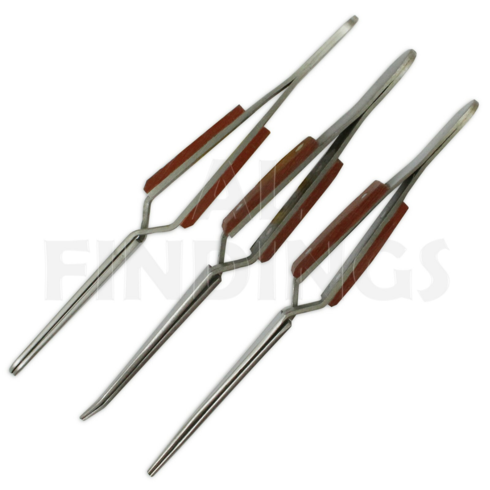 3 angled & straight self cross locking soldering tweezers watch tweezer