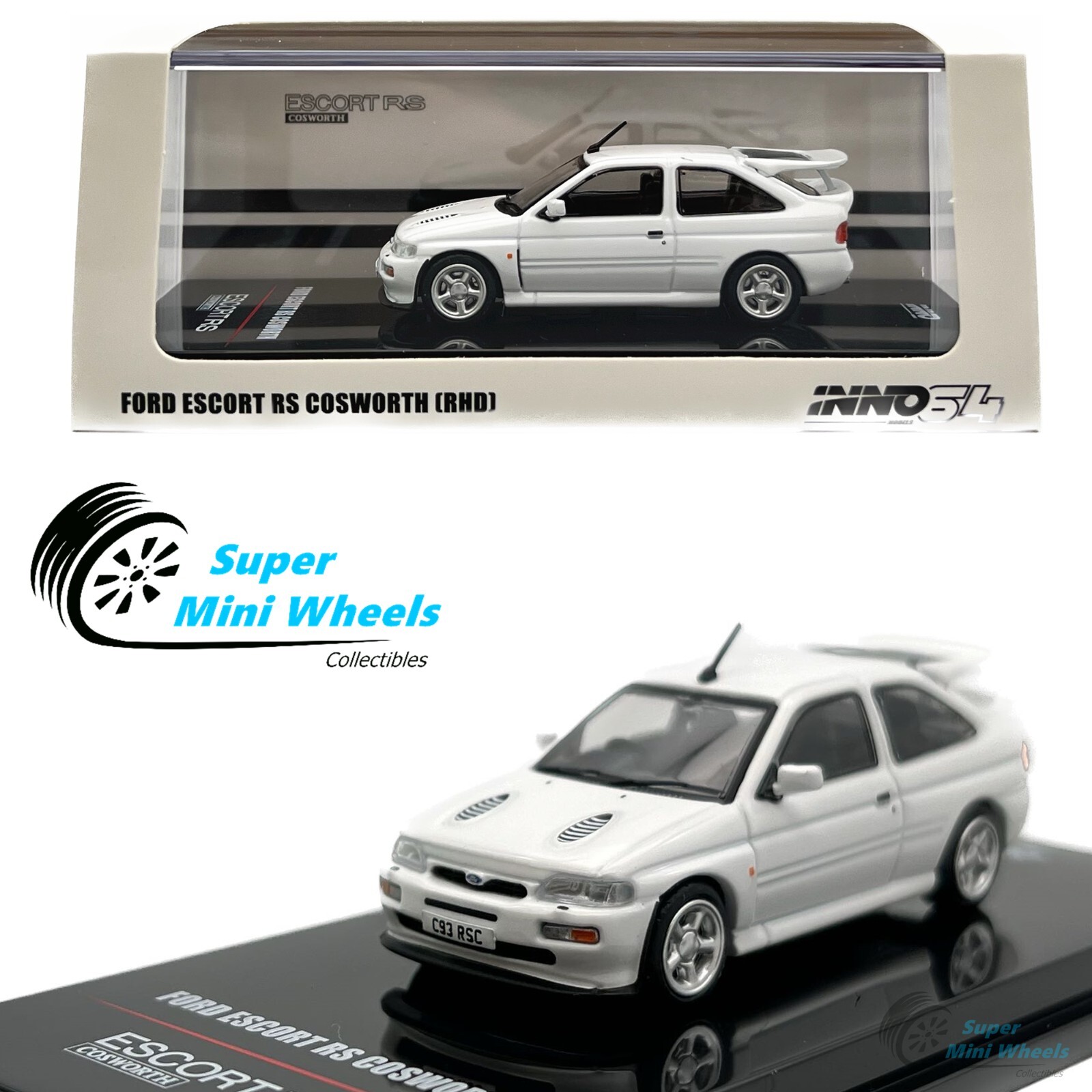 INNO64 1:64 Ford Escort RS Cosworth (RHD) White | eBay