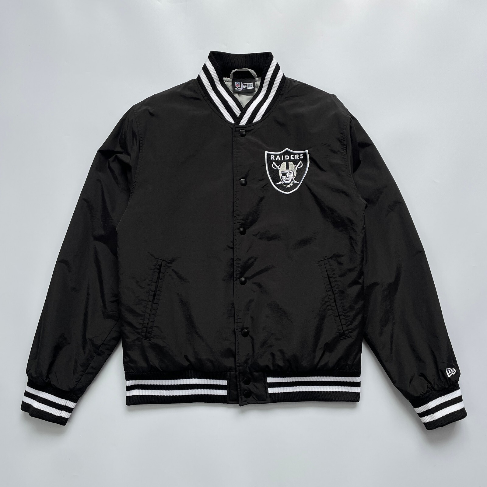 Las Vegas Raiders New Era NFL Wordmark Bomber Nylon Jacket