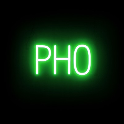 SpellBrite PHO Sign | Neon Pho Sign Look, LED Light | 13.2'' x 6.3''