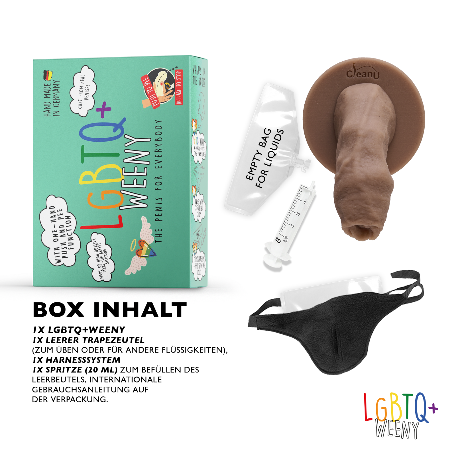 LGBTQ+ Weeny Fake Penis Strap-On Original CleanU Screeny Weeny * * Topseller * *