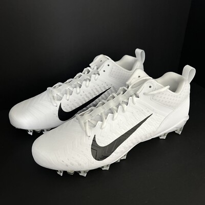 NIKE Alpha Menace Pro 2 White Black Football Cleats Men's Size 14 CV6477-100