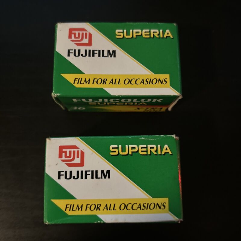 Fujifilm Superia X-Tra 800 Speed Color Film 35mm 36 Exp 2 Pack Exp 2002 Sealed