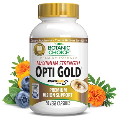 Botanic Choice Maximum Strength Opti Gold  Vision Dietary Supplement, 60 Vege