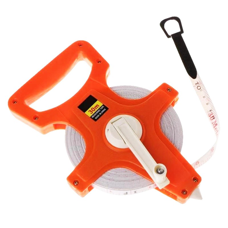 Metric Measuring Tape | 20m/30m Long Fiberglass Tape Measure | W/ Feet And Meter
