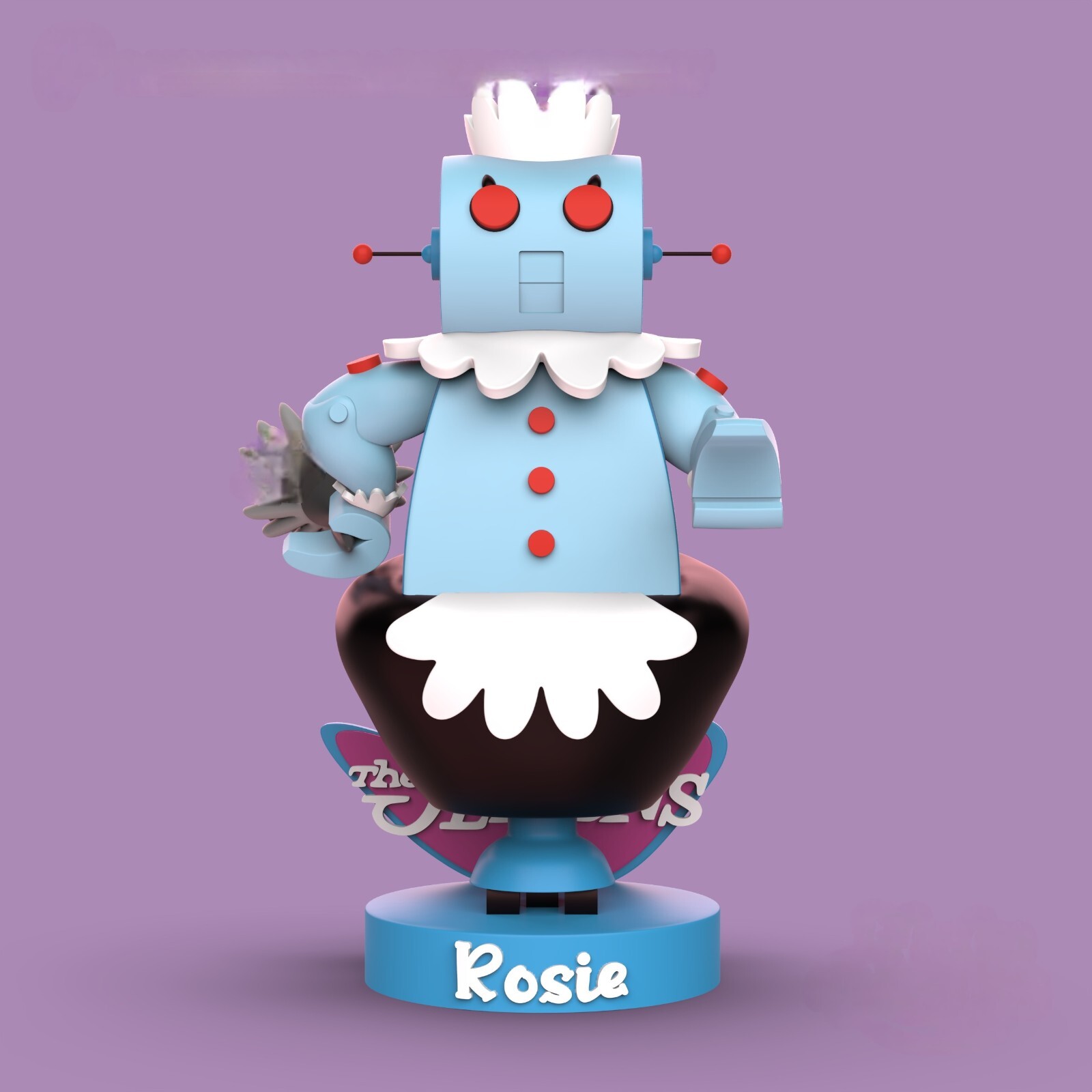 Rosie the robot Fan Art Hand Painted 3d Printed Action